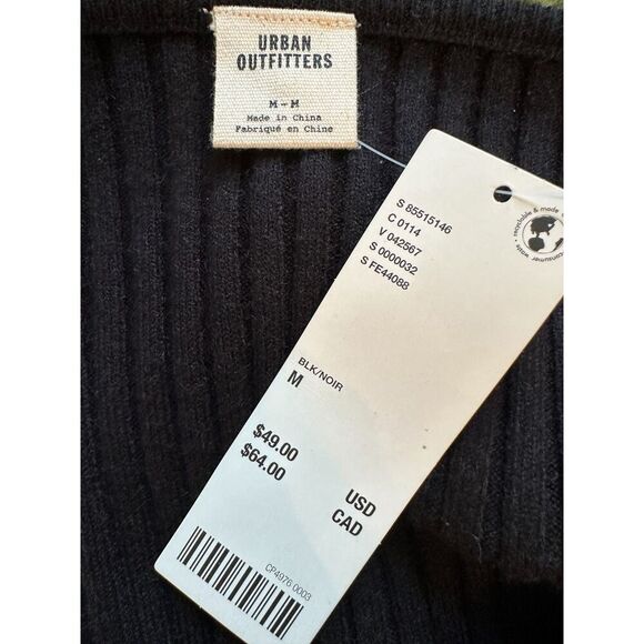 Urban Outfitters Phoebe Sweetheart Neckline Ribbed Sweater Size M NWT - Picture 5 of 5